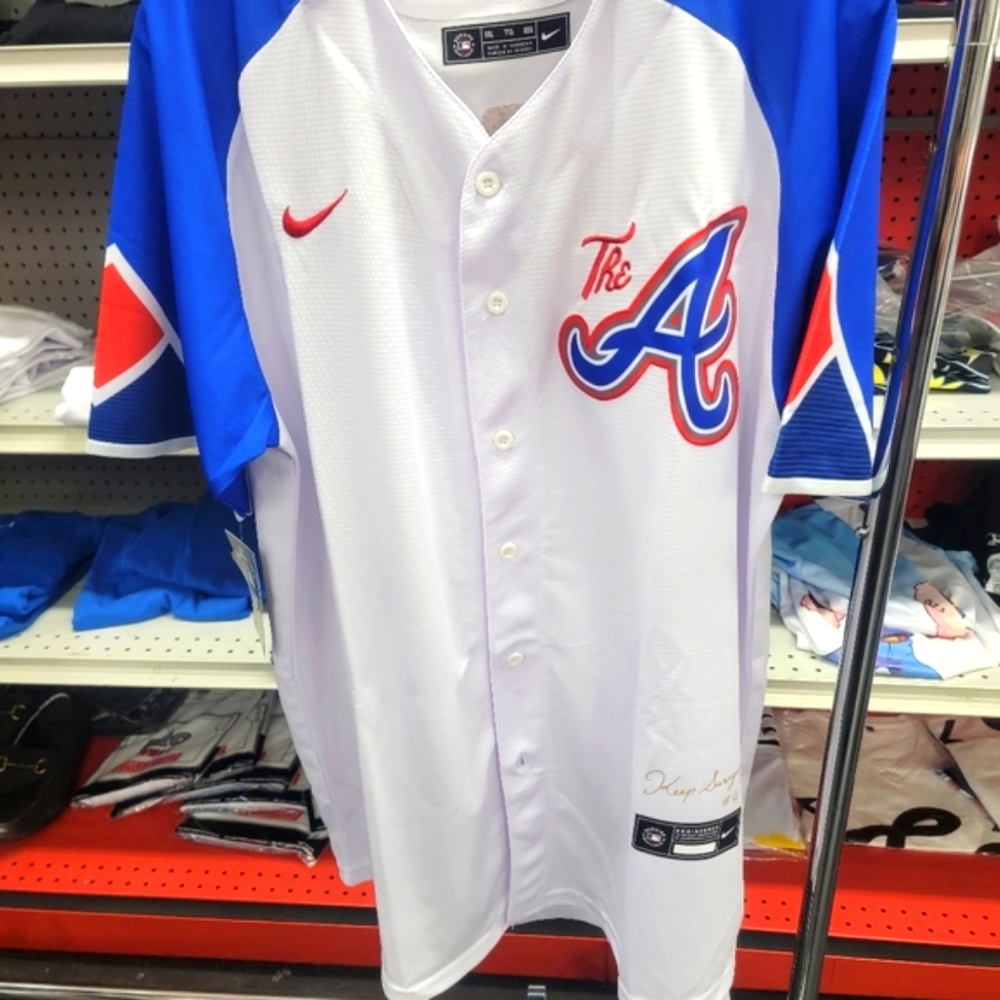 Rare Atlanta Braves Hank Aaron Stiched Jersey